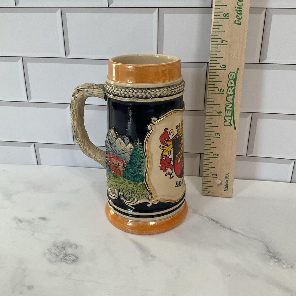 VINTAGE OLD GERMANY BEER STEIN 7" TALL x 4" DIA.
